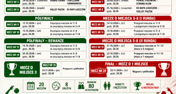 🏐🔥 CZAS NA KLEM-LIGĘ „12”! Znamy terminarz Jesiennej Ligi Mistrzowskiej 2026! 🔥🏐